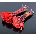 Pack 20 conectores JST com cabo (10 fêmea + 10 macho) para drones e RC