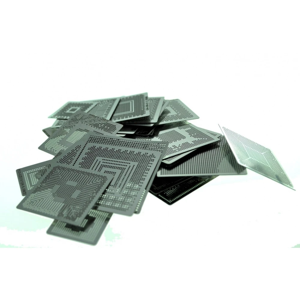 Pack 79 Stencils de Calor Direto para Soldadura BGA e Reparação Eletrónica