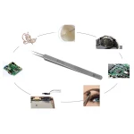 Pinças extrafinas para eletrónica Best Q3 retas para retirar componentes eletrónicos