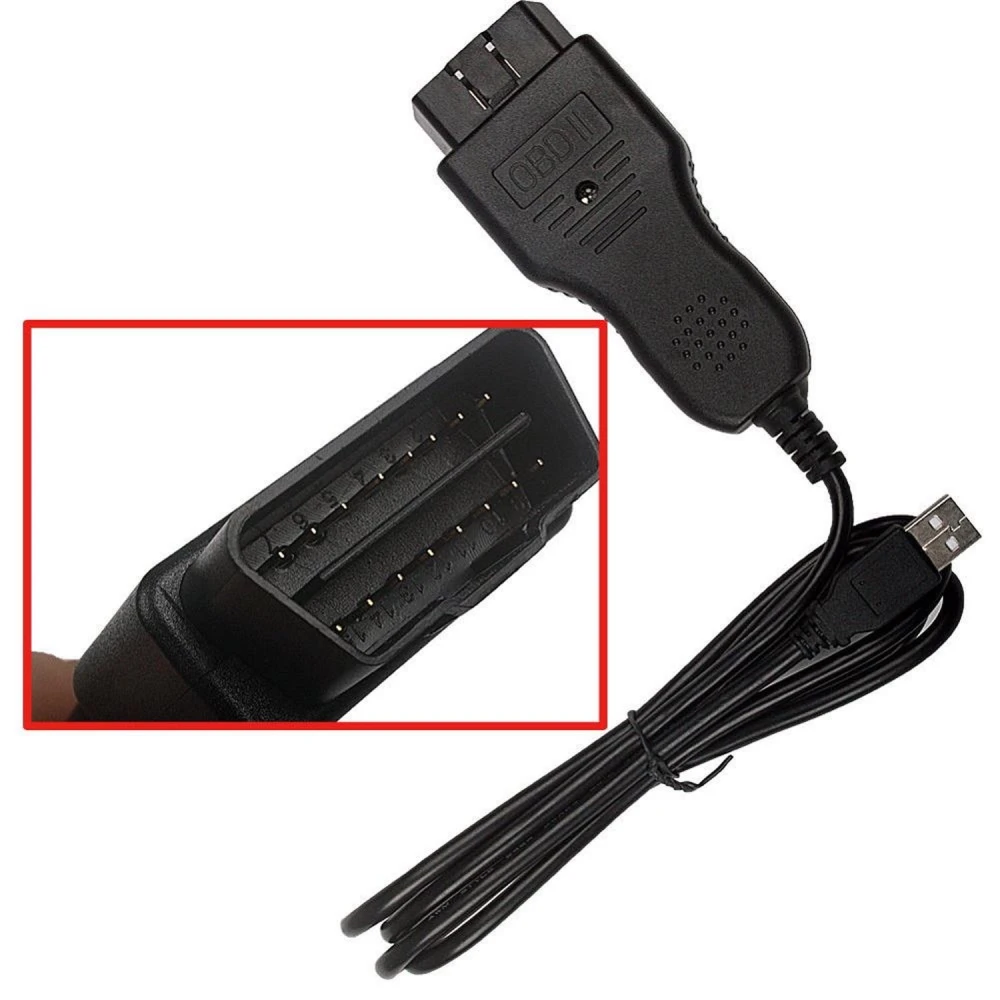 Detalle del conector del cable diagnóstico Piwis para Porsche