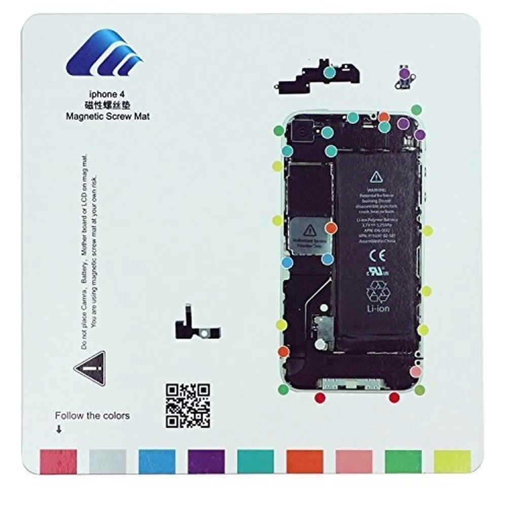 Quadro magnético para organizar parafusos iPhone 4 da satkit