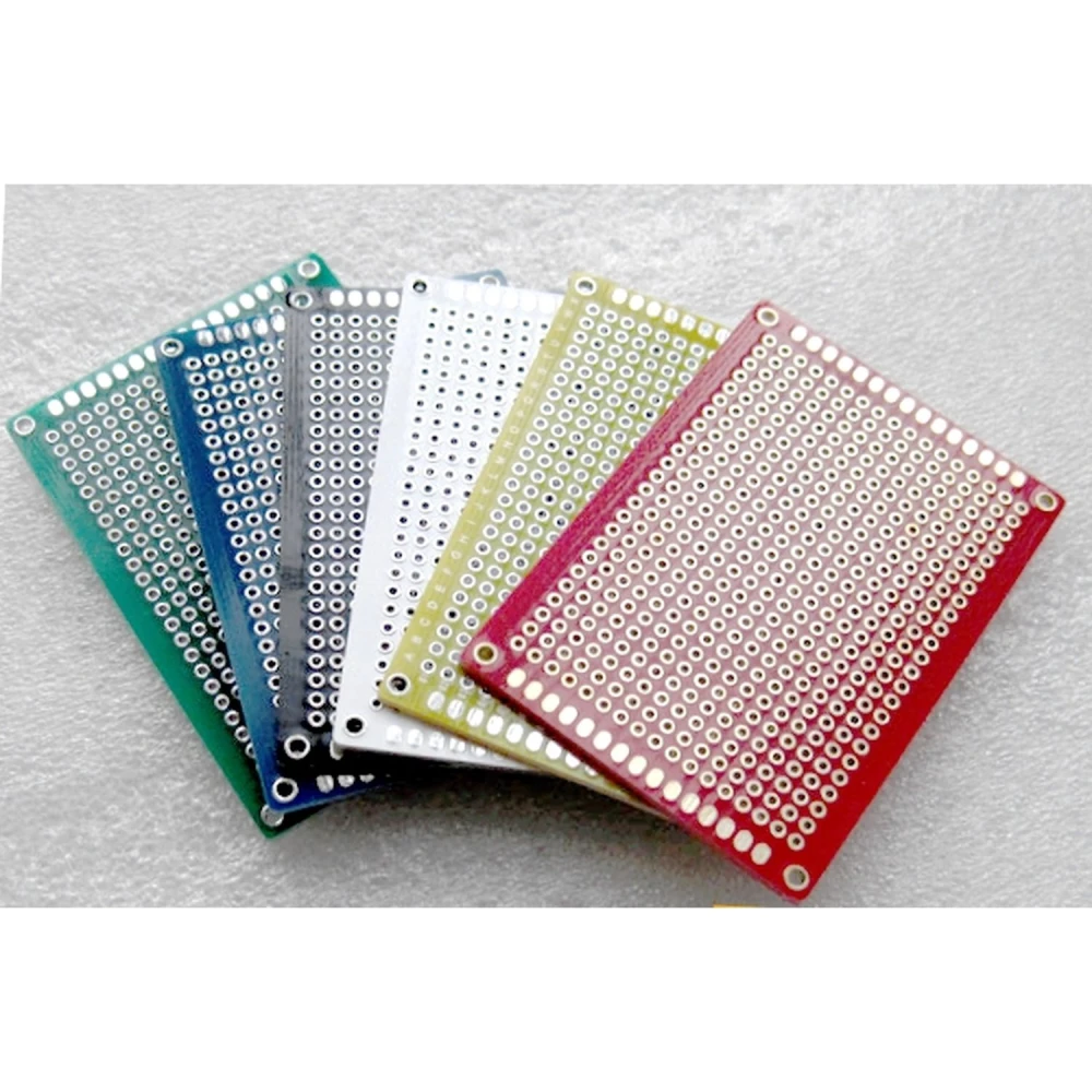 Placa de baquelite para protótipos 5x7cm verde para projetos eletrónicos