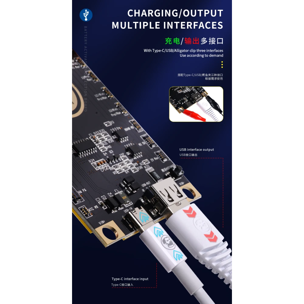 Placa de ativação de bateria Mechanic BA27 para iPhone e Android