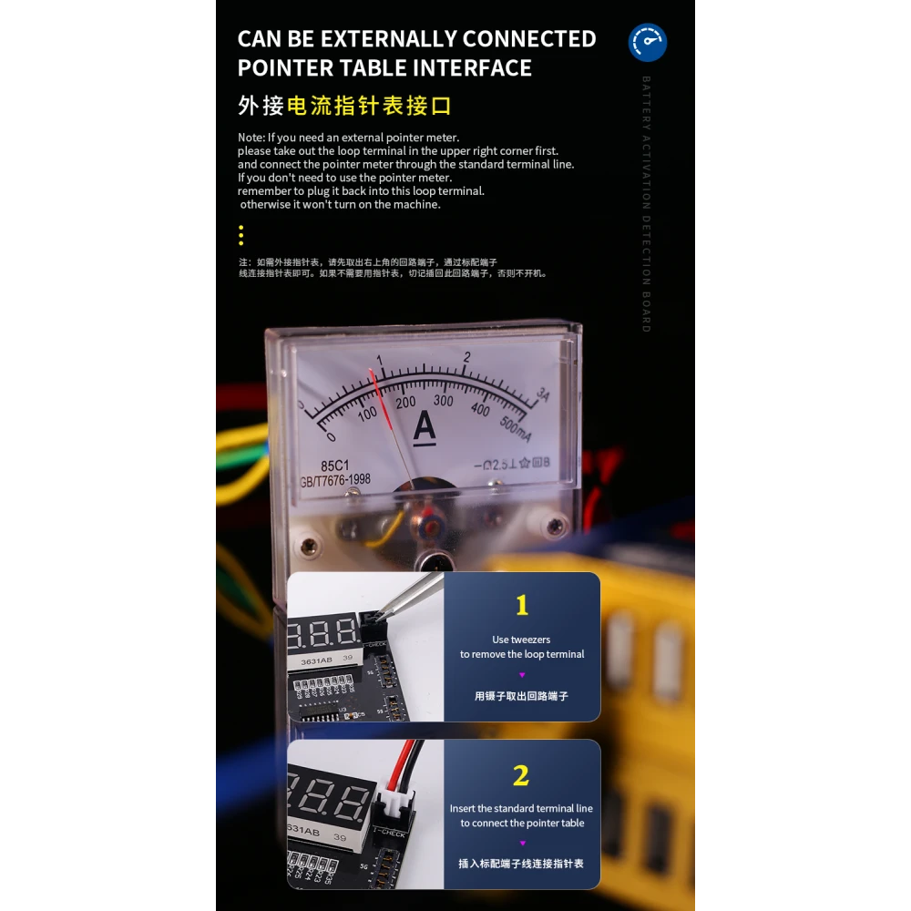 Placa de ativação de bateria Mechanic BA27 para iPhone e Android