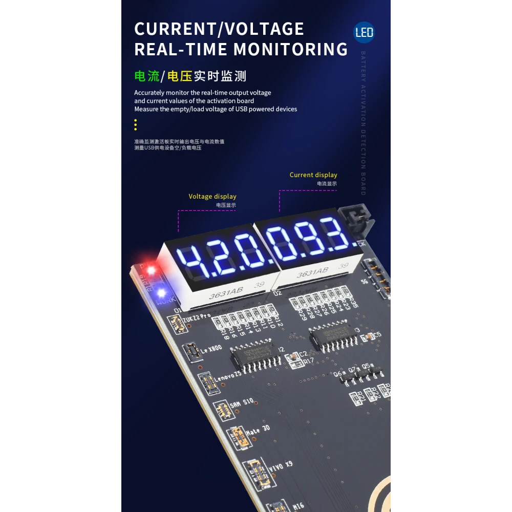 Placa de ativação de bateria Mechanic BA27 para iPhone e Android