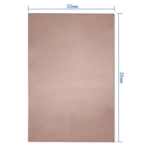 Placa PCB cobre 20x30cm uma face em fibra de vidro FR4 para DIY