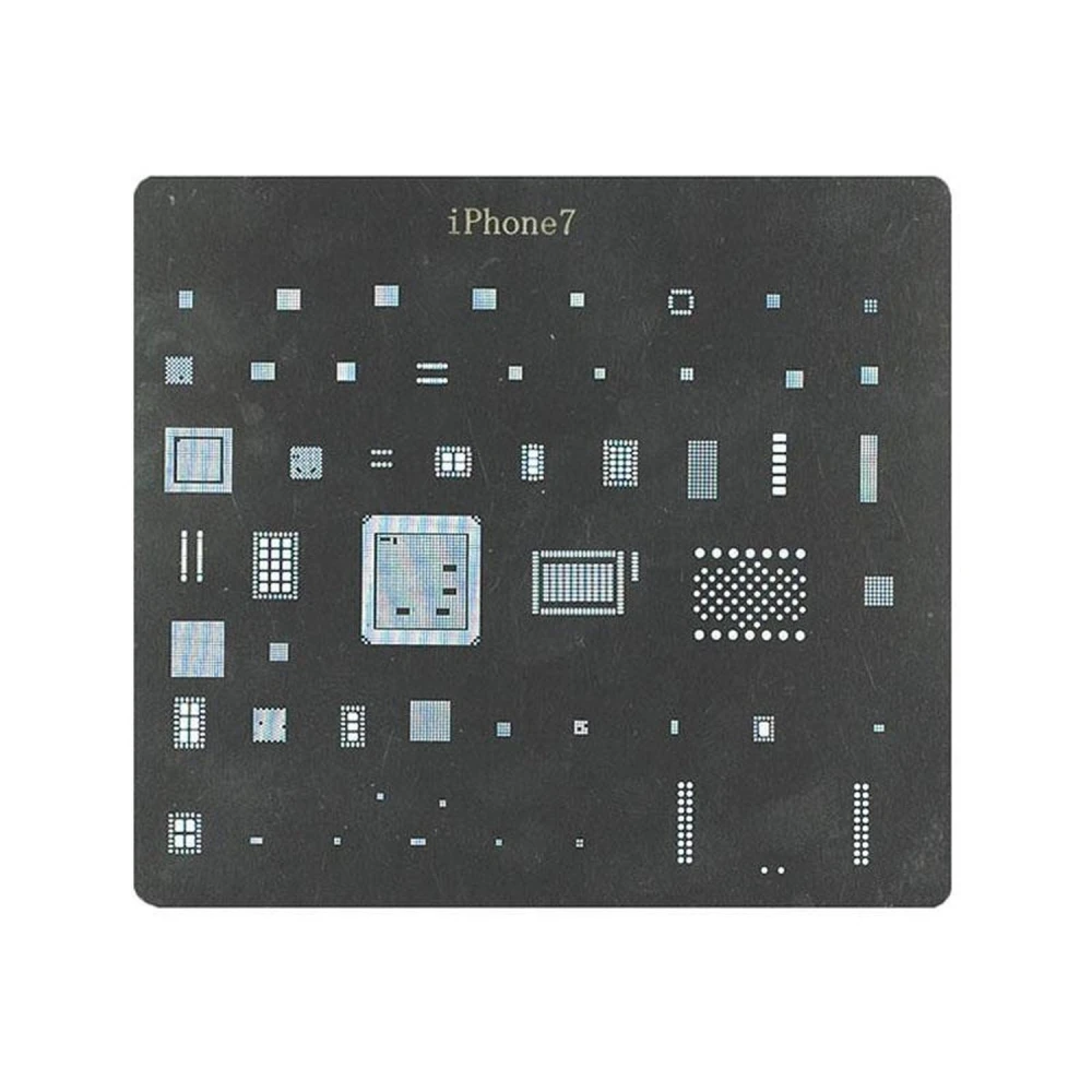 Placa stencil IC iPhone 7 - plantilha reballing BGA para reparação precisa