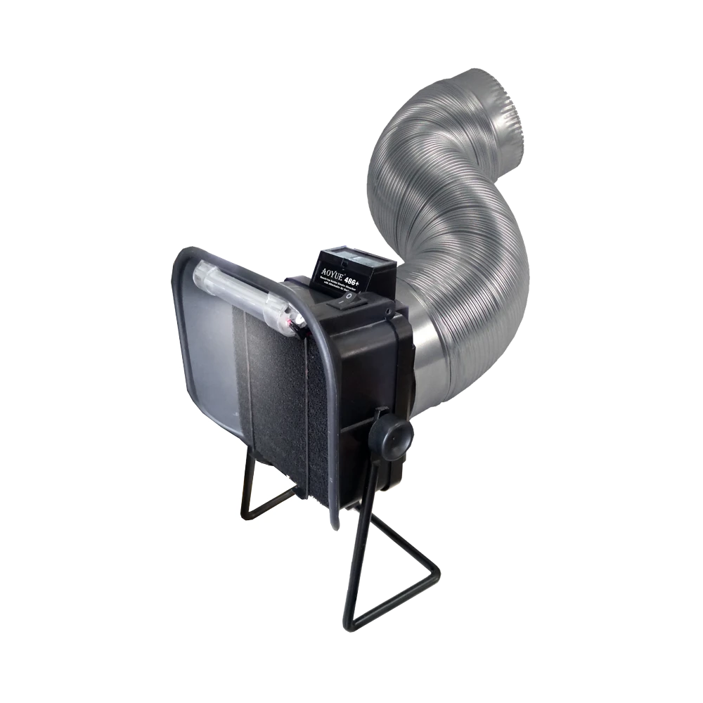 Plataforma de reparação SMD com extrator de fumos Aoyue 486 Plus com tubo extrator