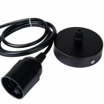 Detalle del Porta Lámpara Industrial Vintage con cable y soporte modelo A