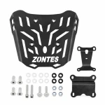 Bagageiro Traseiro Zontes 150X / 125X — Grade Porta-Bagagens em Ferro 4 mm, Preto