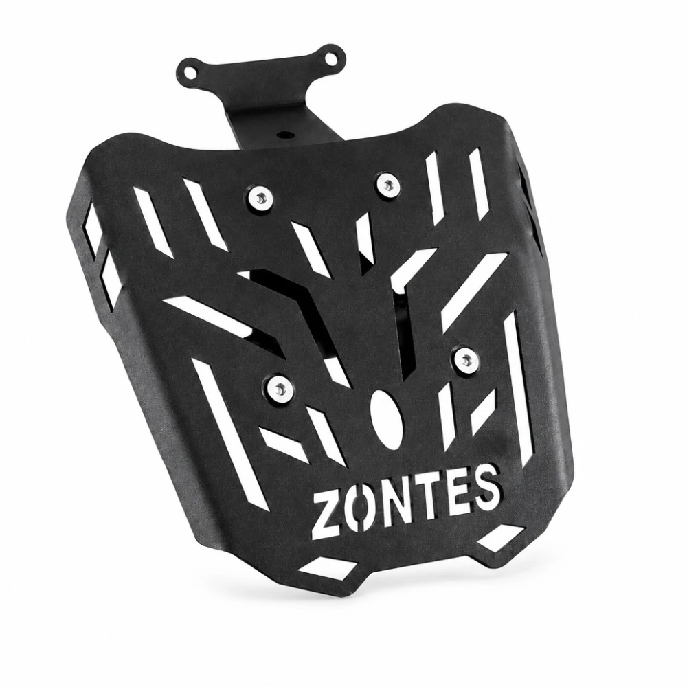 Bagageiro Traseiro Zontes 150X / 125X — Grade Porta-Bagagens em Ferro 4 mm, Preto