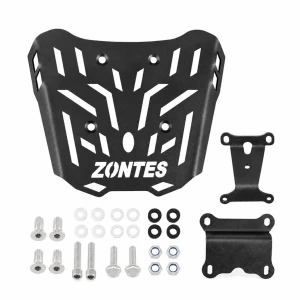 Bagageiro Traseiro Zontes 150X / 125X — Grade Porta-Bagagens em Ferro 4 mm, Preto