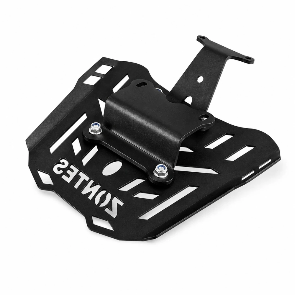 Bagageiro Traseiro Zontes 150X / 125X — Grade Porta-Bagagens em Ferro 4 mm, Preto