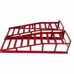 Rampas de Aço para Carro 2 Toneladas (4.400 lbs) — Set de 2 Rampas de Serviço Portáteis para Troca de Óleo e Manutenção, Vermelhas TSX TOOL