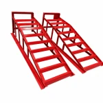 Rampas de Aço para Carro 2 Toneladas (4.400 lbs) — Set de 2 Rampas de Serviço Portáteis para Troca de Óleo e Manutenção, Vermelhas TSX TOOL