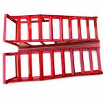 Rampas de Aço para Carro 2 Toneladas (4.400 lbs) — Set de 2 Rampas de Serviço Portáteis para Troca de Óleo e Manutenção, Vermelhas TSX TOOL