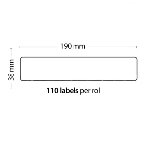 DELI Rolo de 110 etiquetas adesivas compatíveis Dymo 99018 190mm x 38mm