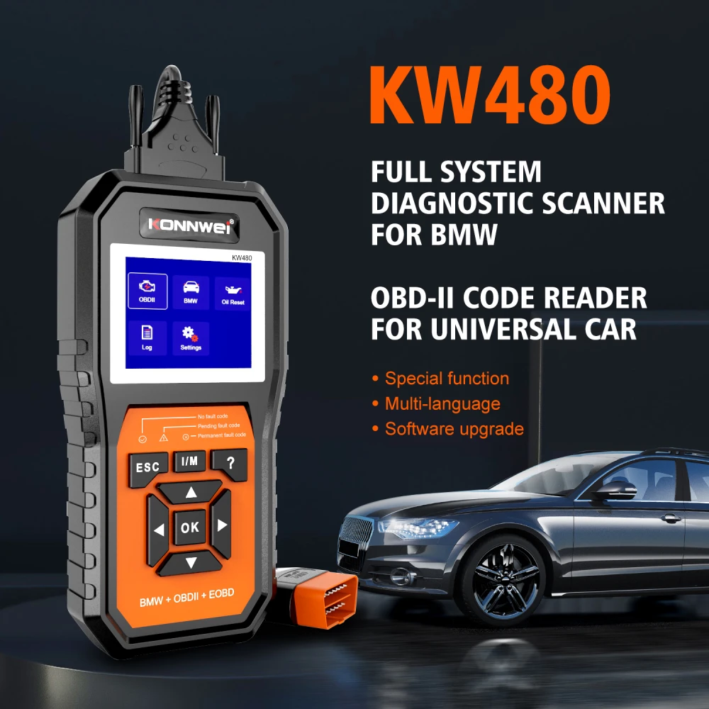 Scanner de diagnóstico BMW Konnwei KW480 - OBD2 para BMW
