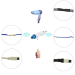 Vista detallada de tubos termorretractiles de diferentes tamaños y colores