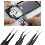 Set de pinzas antiestáticas TSX TOOL con variedad de modelos y puntas