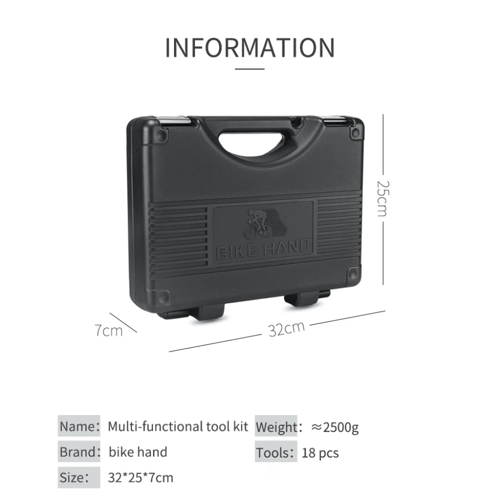 Kit de ferramentas para bicicleta 18 em 1 Bikehand