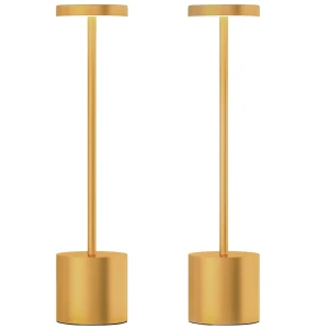 satkit Set de candeeiros de mesa LED recarregáveis e portáteis com 3 cores reguláveis