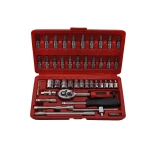Jogo de chaves de caixa hexagonais 1/4 46 peças TSX TOOL para automóvel e bricolage