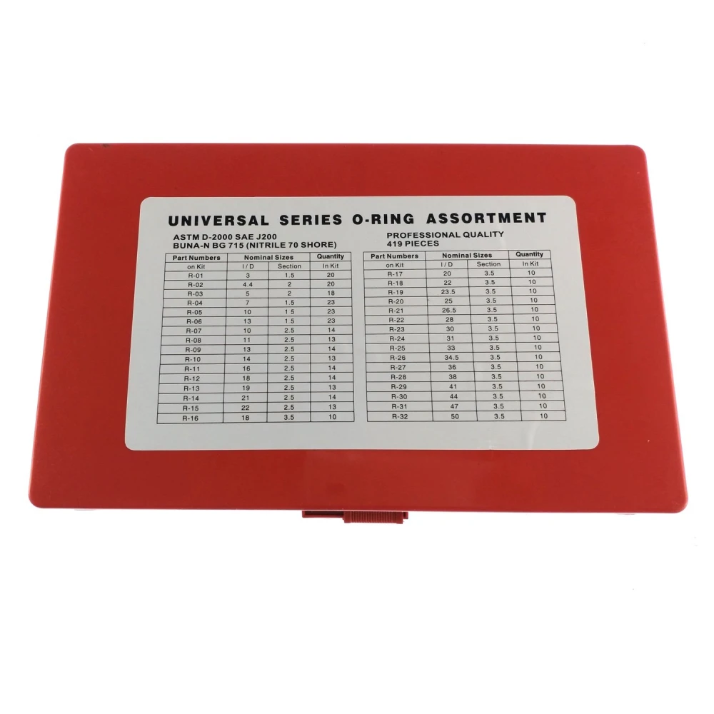 Juego de juntas tóricas NBR resistentes a ácido, gasolina y vapor