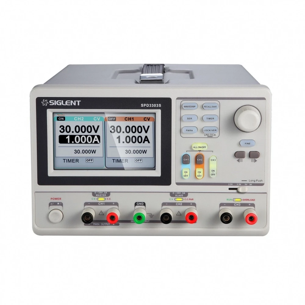 Siglent SPD3303D fonte de bancada tripla saída programável com ligação PC