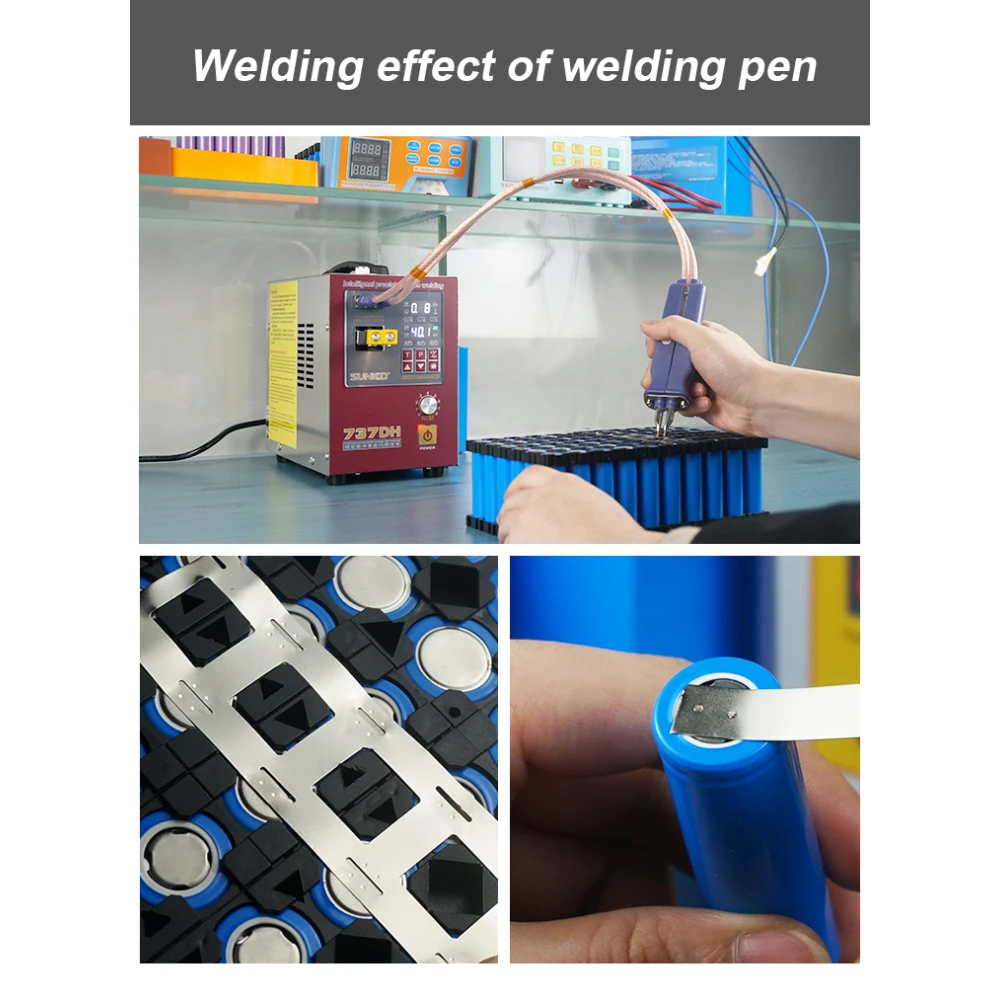 Soldadora por pontos Sunkko 737DH para montagem de baterias 18650 14500 21700