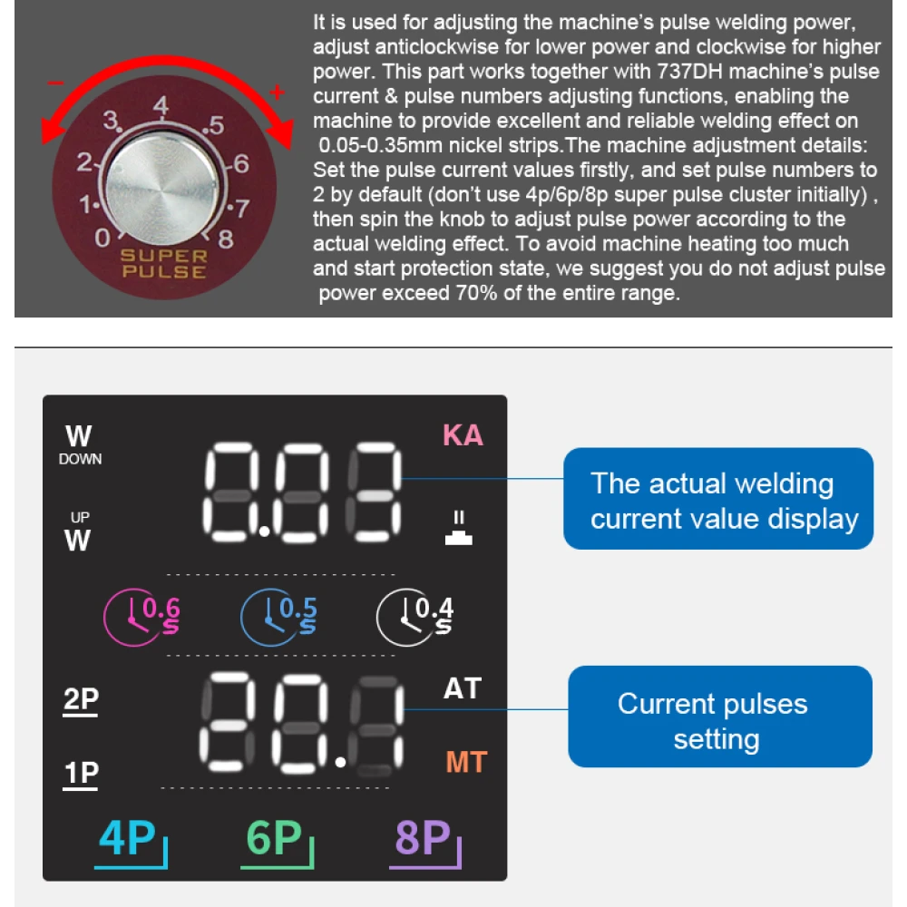 Soldadora por pontos Sunkko 737DH para montagem de baterias 18650 14500 21700