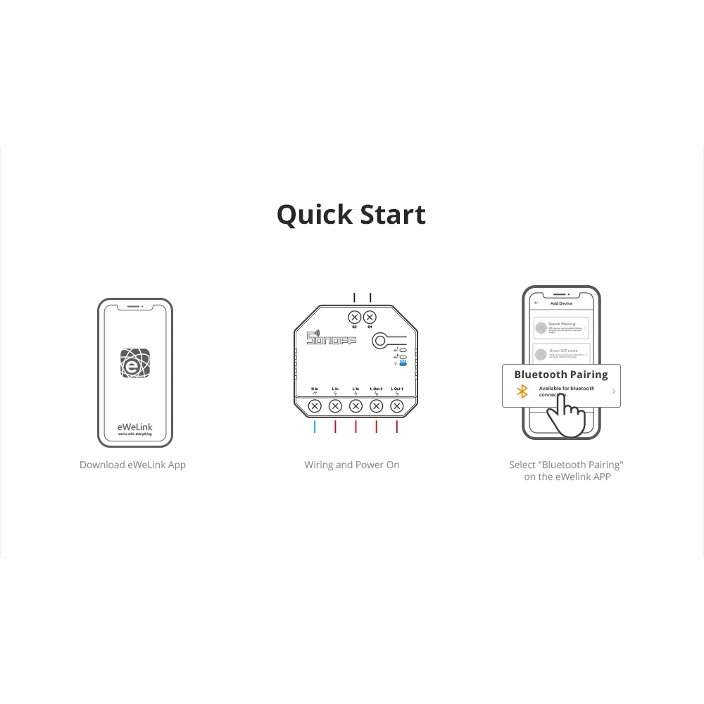 SONOFF DUAL R3 interruptor inteligente duplo com medição de potência