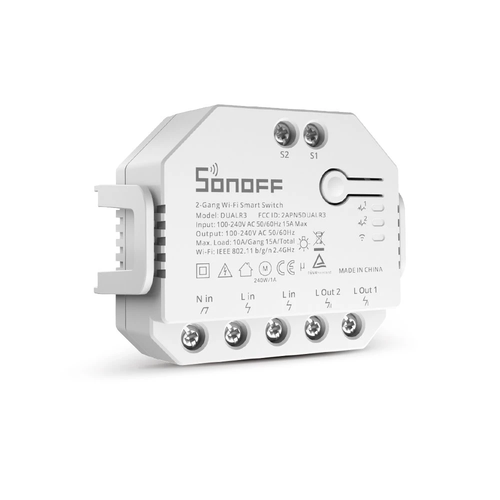 SONOFF DUAL R3 interruptor inteligente duplo com medição de potência