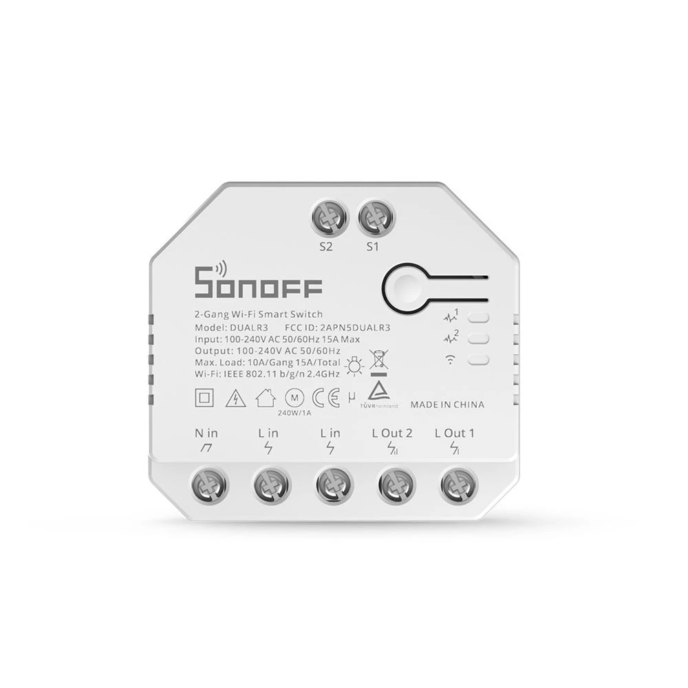 SONOFF DUAL R3 interruptor inteligente duplo com medição de potência