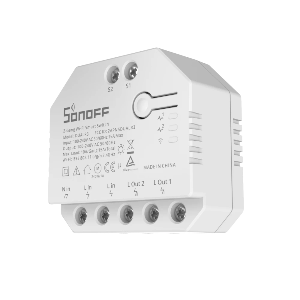 SONOFF DUAL R3 interruptor inteligente duplo com medição de potência