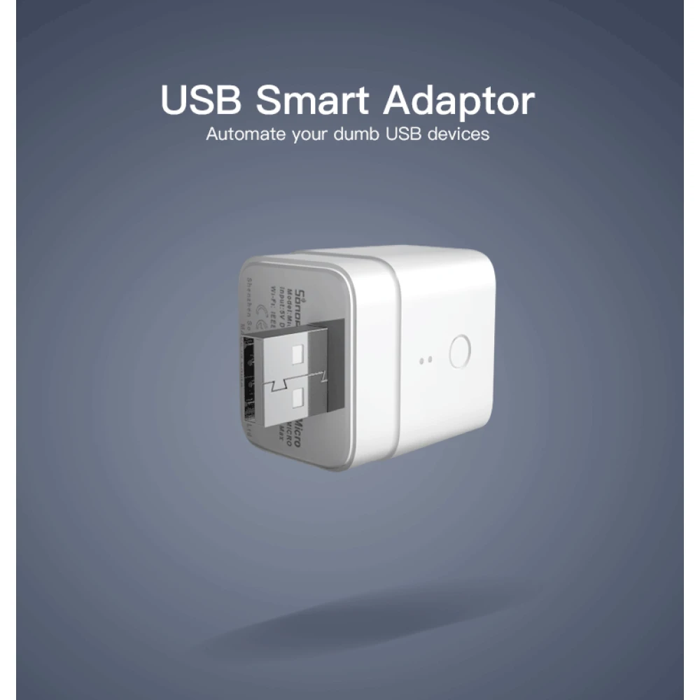 SONOFF Micro adaptador USB WiFi inteligente para controlo remoto e automação