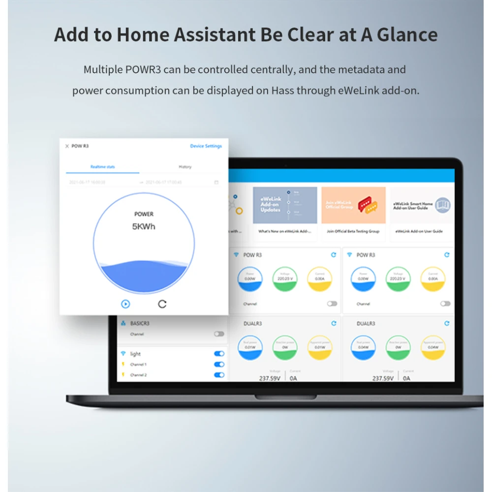 SONOFF Pow R3 - Interruptor Inteligente WiFi de Alta Potência com Monitorização