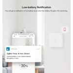 SONOFF SNZB-02 sensor de temperatura y humedad ZigBee junto a ZigBee Bridge