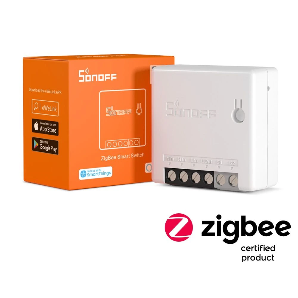 SONOFF ZBMINI ZigBee Interruptor Inteligente Mini para Controlo de Luz 2 Vias