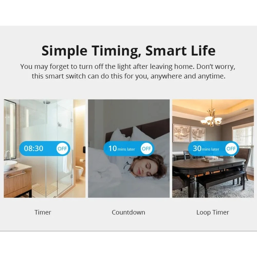 SONOFF ZBMINI ZigBee Interruptor Inteligente Mini para Controlo de Luz 2 Vias