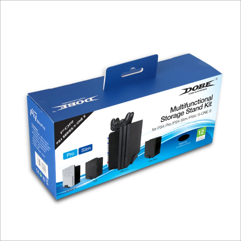 Soporte desmontado mostrando las cinco piezas plásticas