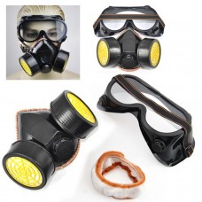 Máscara de Respiração Duplo Cartucho Óculos com Kit Pintura Anti-Gases Respirators  6.50 euro - satkit