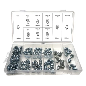 TSX TOOL Sortido de bicos de lubrificação hidráulica métricos M6, M8 e M10 - 110 peças