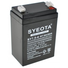 Bateria Sy7.5-4 De Chumbo Recarregável 4v7.5ah/20hr Alarmes, Balanças, Brinquedos