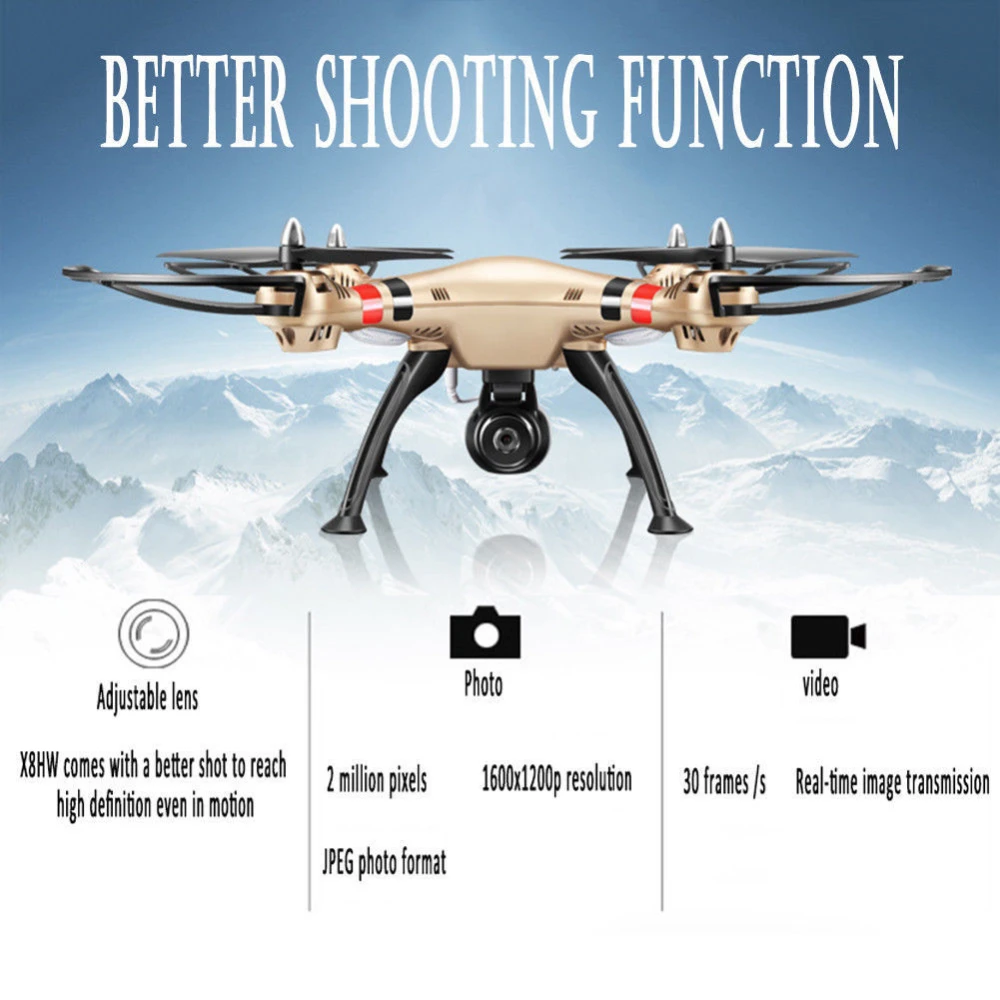 Drone Syma X8hw Quadcopter FPV com Câmara Wifi HD em Tempo Real