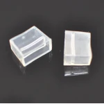 Tampão final de PVC transparente para fita LED 220V AC 14mm
