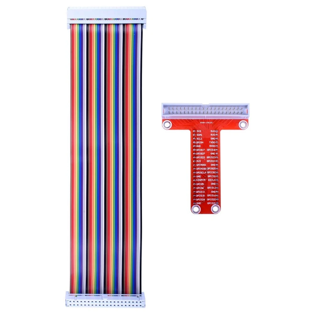 Conexión del adaptador GPIO tipo T montado en Raspberry Pi