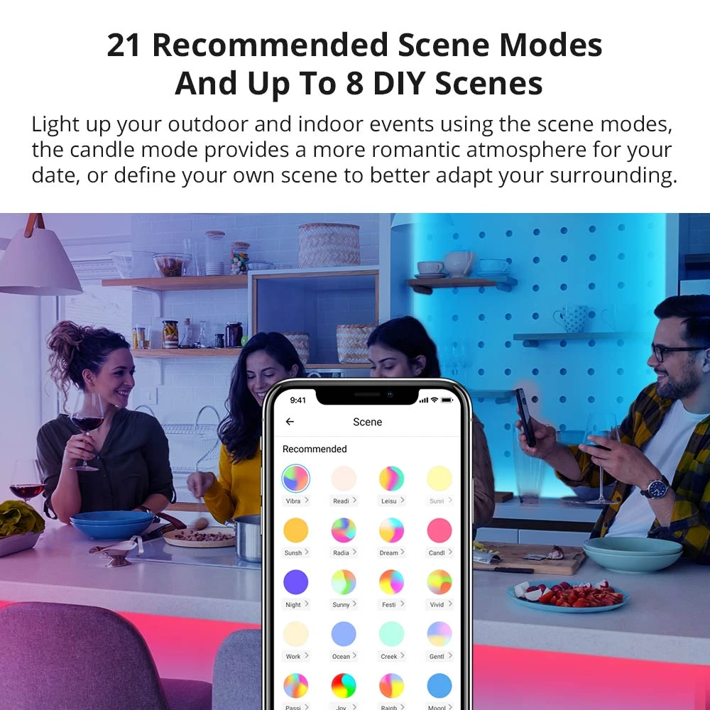Fita LED inteligente WiFi SONOFF L2 Lite 5 metros com comando e app