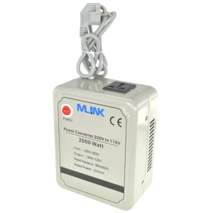 Transformador de corrente 220V para 110V 2000W Mlink potente e compacto