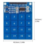 Módulo tátil capacitivo TTP229 de 16 canais para Arduino
